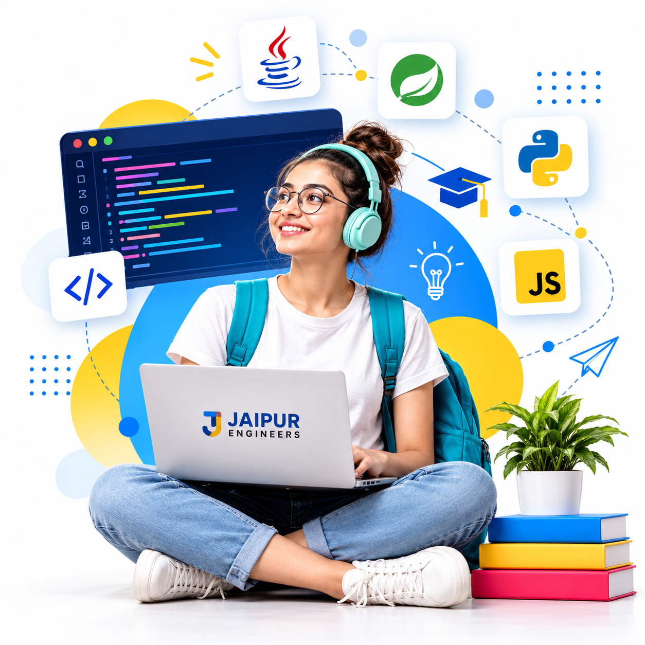 Jaipur Engineers student learning Java, Python and full stack development in Jaipur
